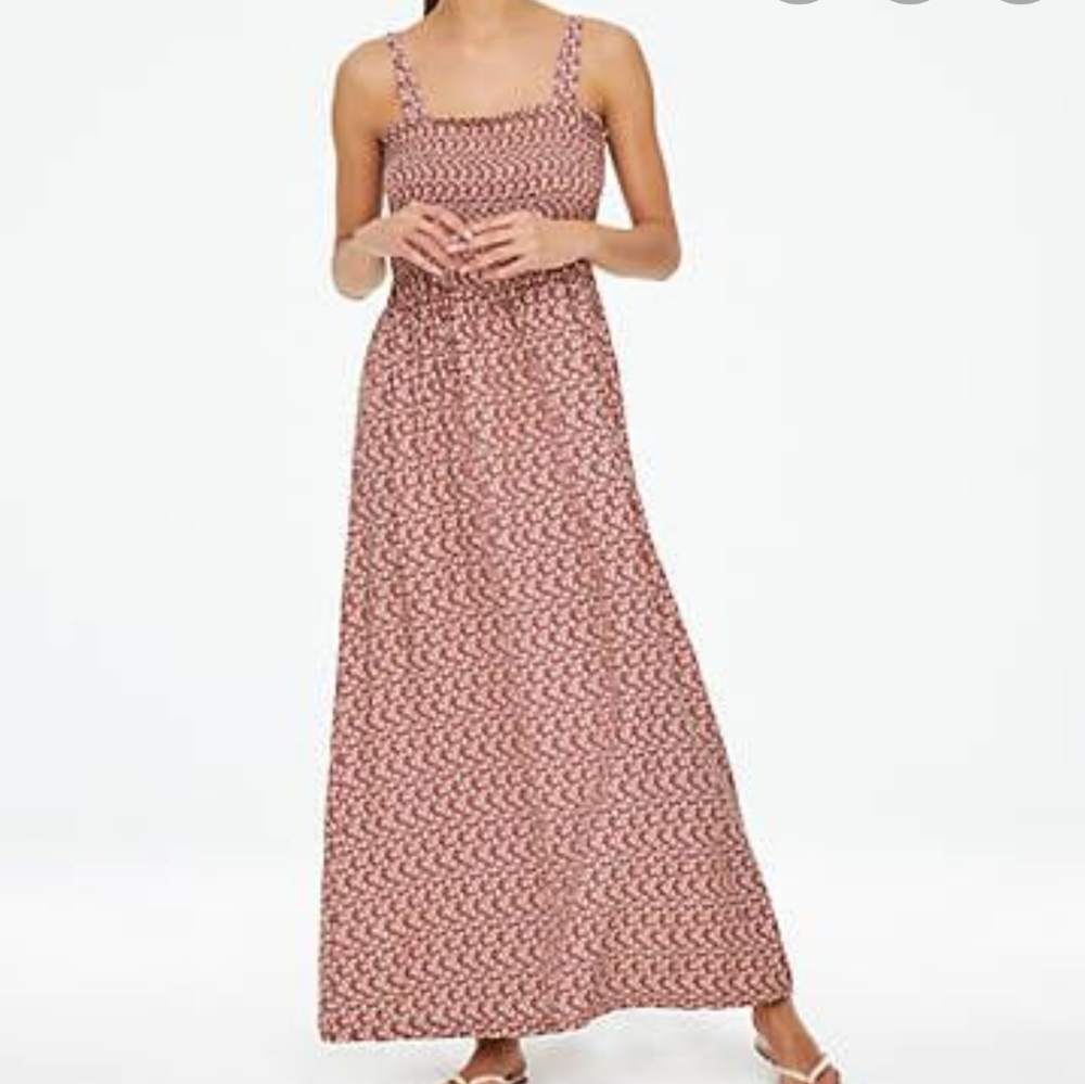 NWT Loft Outlet Pink Floral Maxi Dress Size XL